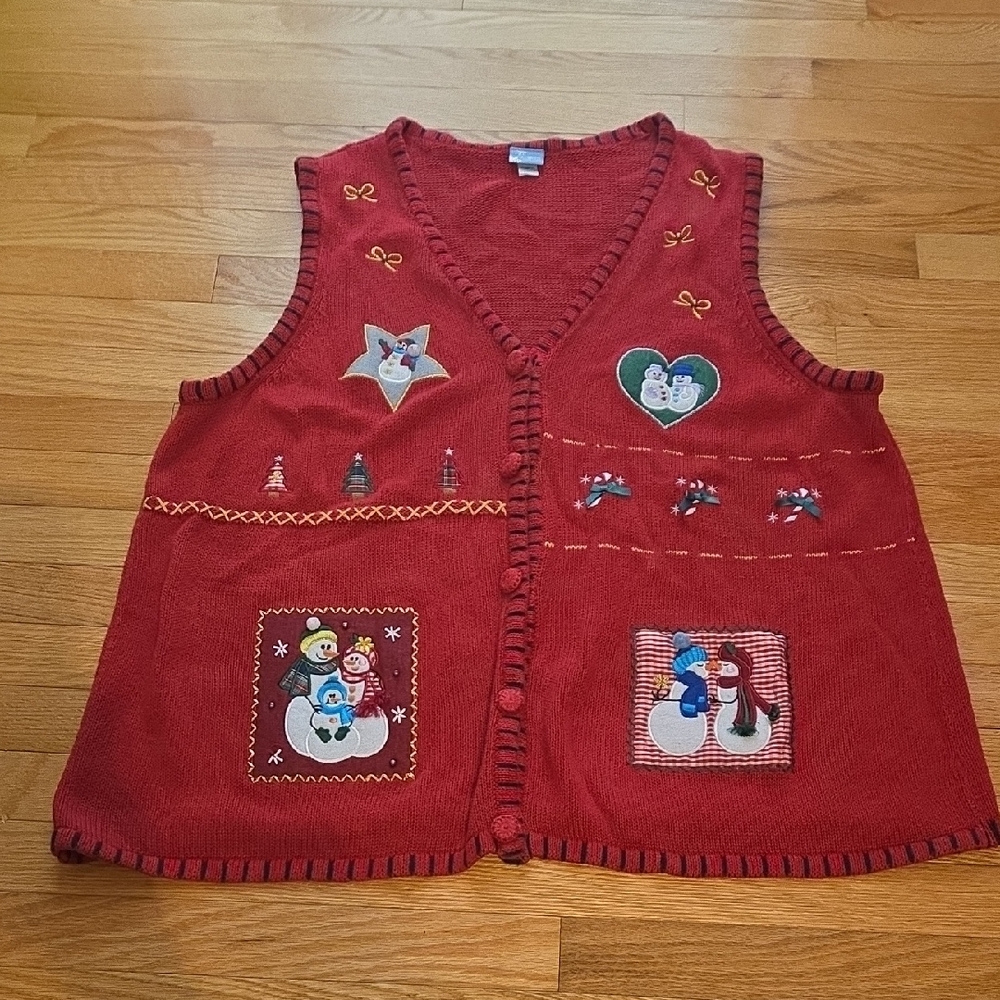 Holiday Editions Vintage Christmas Sweater Vest - Picture 1 of 12